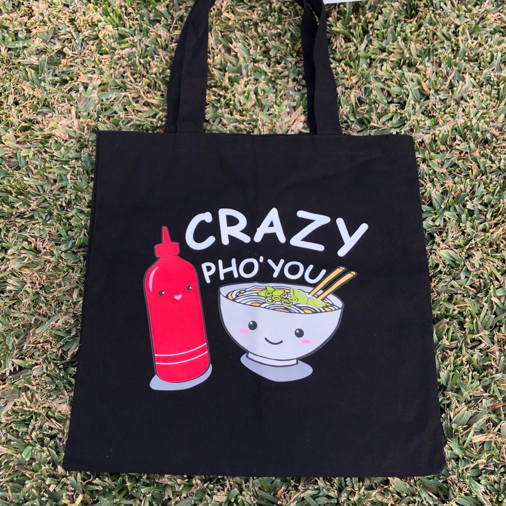 New Forever 21 “Crazy Pho’ you” Black Tote Bag